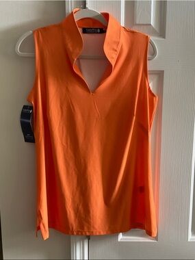 Katherine Way Sleeveless V-Neck Camisole in Orange